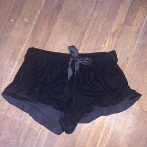 Victoria’s Secret black velvet sleep shorts!